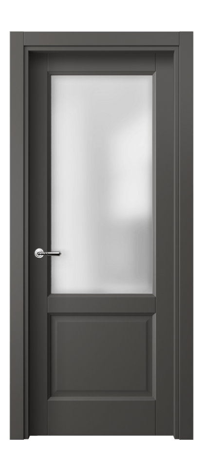 Межкомнатная дверь Galant 1422 ПЭТ графитовый Сатинированное стекло Цена 33699 ₽ | Volhovec