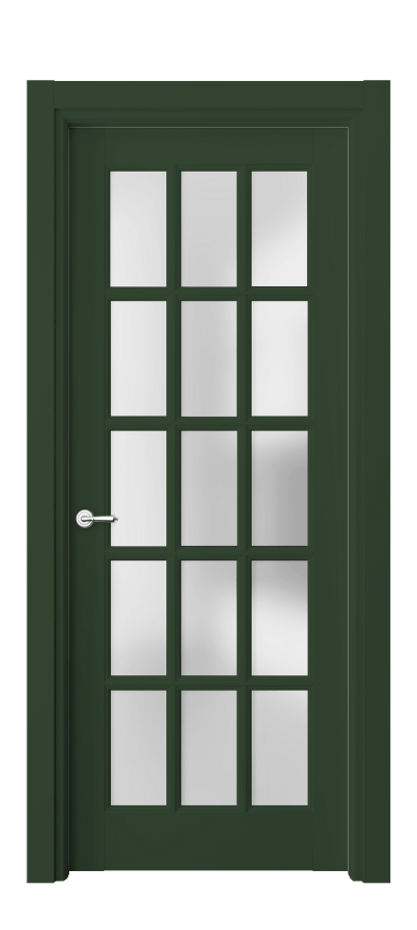 Межкомнатная дверь Тоскана Грильято 6311 Матовый белоснежный Сатинированное стекло Цена 145499 ₽ | Volhovec