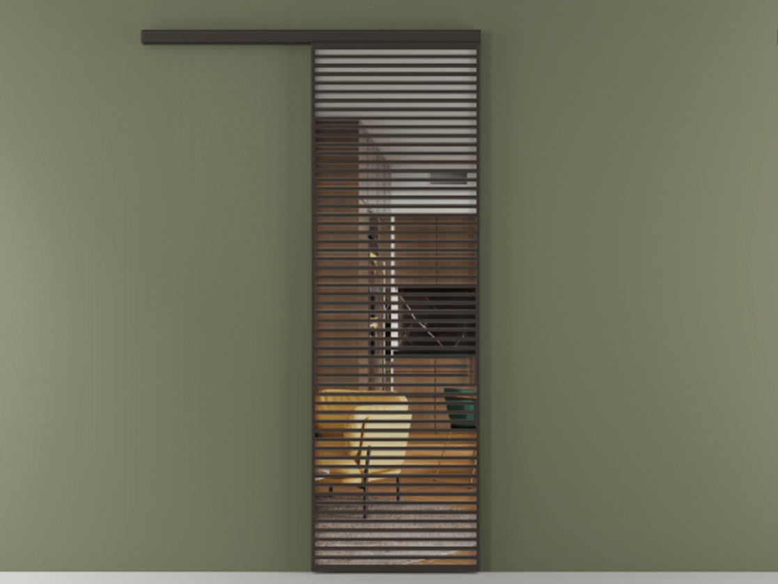 Перегородка Формато вдоль стены 1 створка АЛПР 040.07 Алюминий антрацит Прозрачное стекло "Кристал Вижн", калёное Цена 190880 ₽  | Volhovec