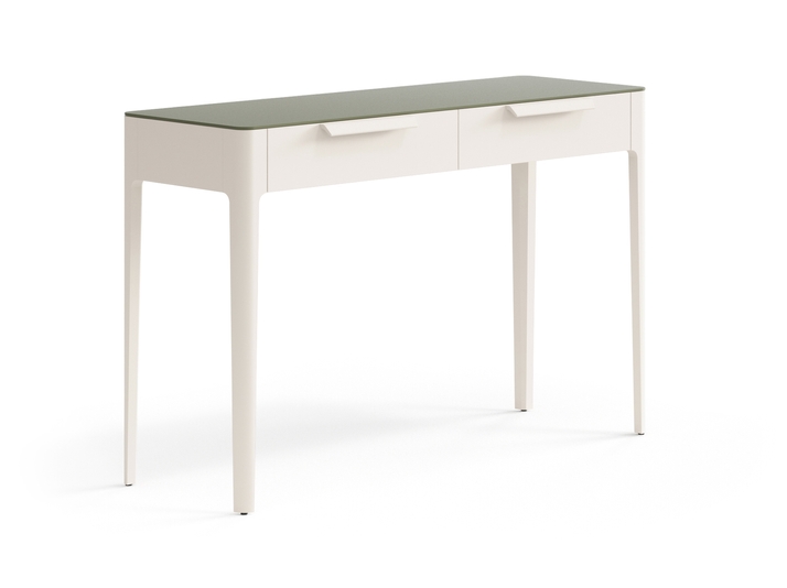 Мебель Консоль Piega 2 ящика. Цвет Матовый бежево-серый. Материал Гладкая эмаль. Коллекция Консоль Piega 2 ящика. Фото. Мебель Консоль Piega 2 ящика. Цвет Матовый бежево-серый. Материал Гладкая эмаль. Коллекция Консоль Piega 2 ящика. Картинка.