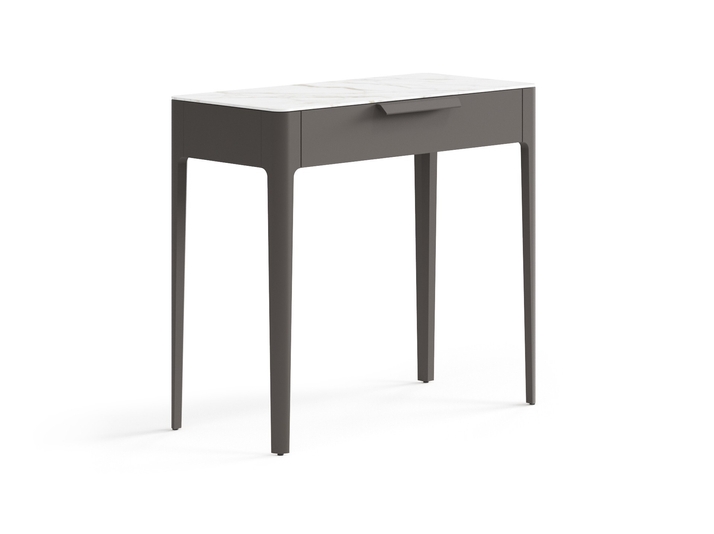 Мебель Консоль Piega 1 ящик. Цвет Матовый антрацит. Материал Гладкая эмаль. Коллекция Консоль Piega 1 ящик. Картинка.