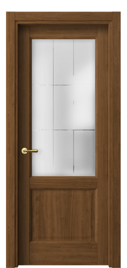 Дверь межкомнатная 1422 ЛОР Cатинированное стекло лофт. Цвет Лесной орех. Материал Ламинатин. Коллекция Галант. Картинка.