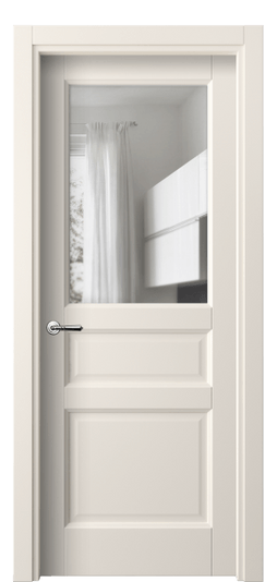 Дверь межкомнатная 1432 ПЭКБ ПРОЗ. Цвет ПЭТ кремово-белый. Материал ПЭТ. Коллекция Галант. Картинка.