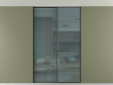 Перегородка Формато внутри проёма скрытое крепление в потолок 2 створки