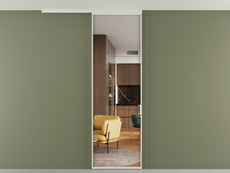 Перегородка Formato вдоль стены на потолок 1 створка